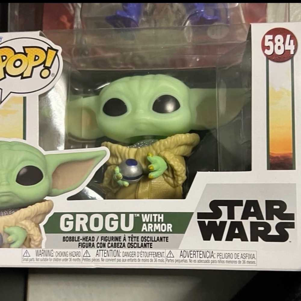Grogu with armor 584 Funko Pop NEW